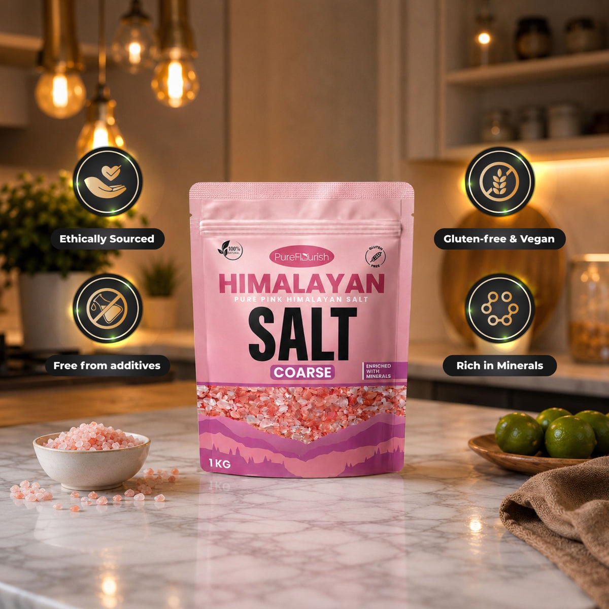 Pink Himalayan Salt - Coarse 1KG